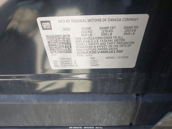 2021 CHEVROLET EQUINOX AWD LS — I9