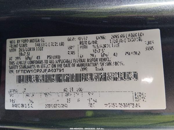 2018 FORD F-150 XLT