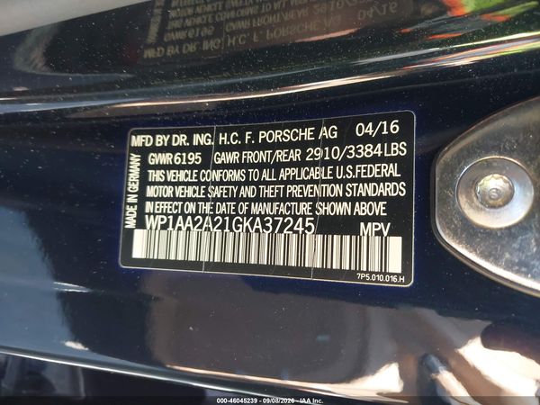 2016 PORSCHE CAYENNE