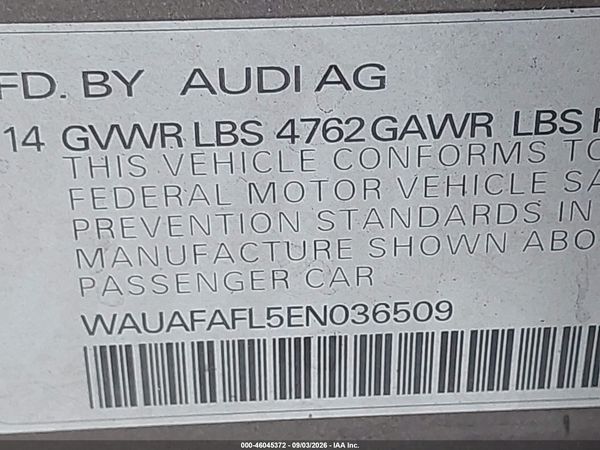 2014 AUDI A4 2.0T PREMIUM — I9