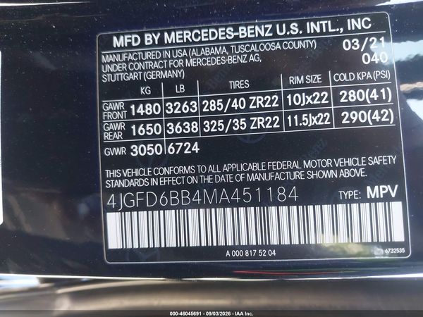 2021 MERCEDES-BENZ AMG GLE 53 COUPE 4MATIC — I9