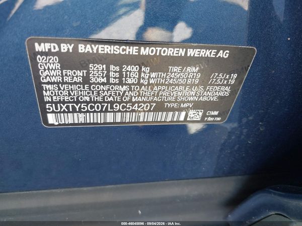 2020 BMW X3 XDRIVE30I