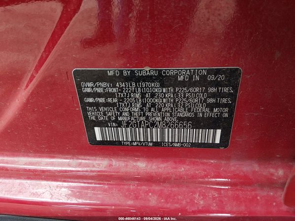 2021 SUBARU CROSSTREK PREMIUM — I9
