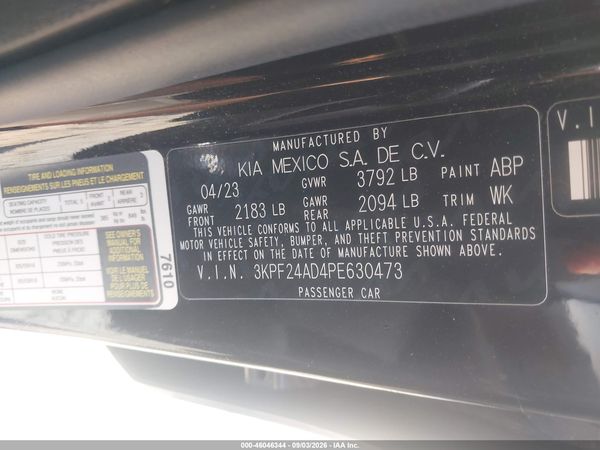 2023 KIA FORTE LXS — I9