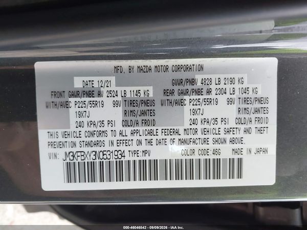 2022 MAZDA CX-5 2.5 TURBO SIGNATURE — I9