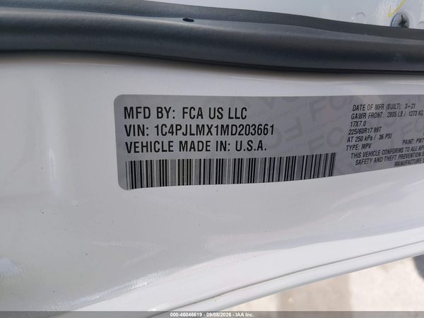 2021 JEEP CHEROKEE LATITUDE LUX FWD — I9