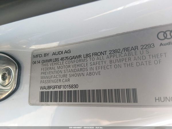 2015 AUDI A3 2.0T PREMIUM — I9