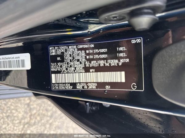2020 LEXUS LX 570 THREE-ROW — I9