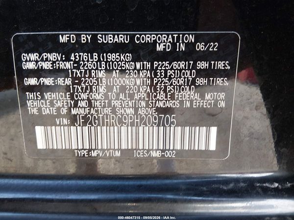 2023 SUBARU CROSSTREK SPORT — I9