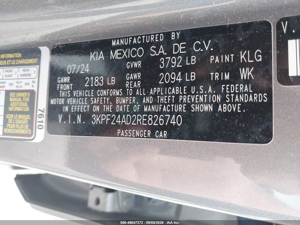 2024 KIA FORTE LXS — I9