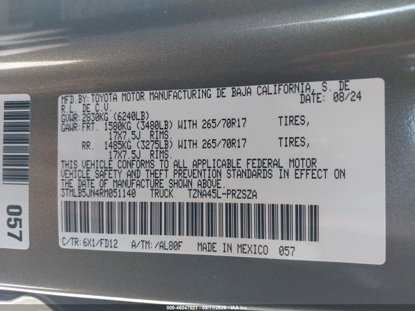 2024 TOYOTA TACOMA TRD OFF ROAD 4WD — I9