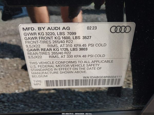 2024 AUDI Q8 E-TRON S LINE PRESTIGE QUATTRO — I9