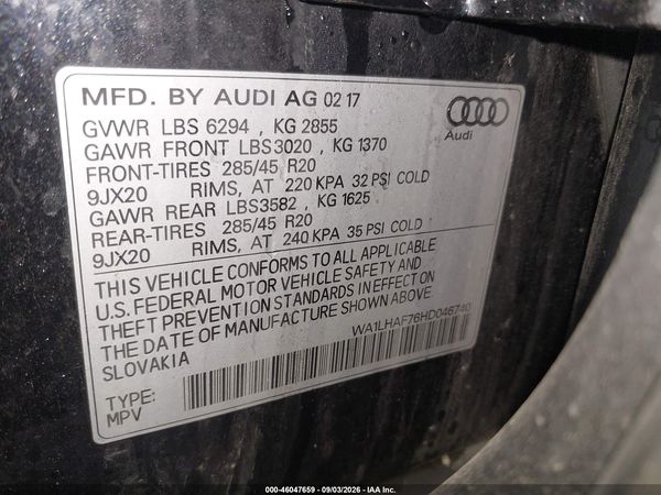 2017 AUDI Q7 2.0T PREMIUM