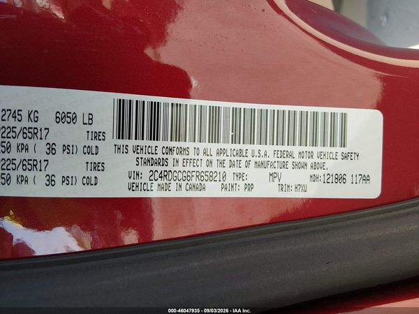 2015 DODGE GRAND CARAVAN SXT