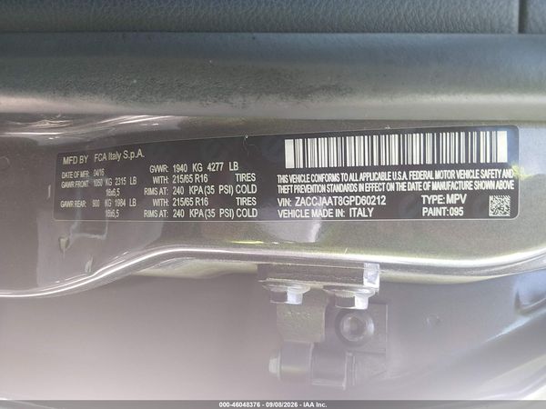 2016 JEEP RENEGADE SPORT — I9