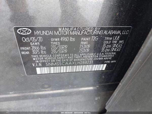 2020 HYUNDAI SANTA FE LIMITED 2.0T