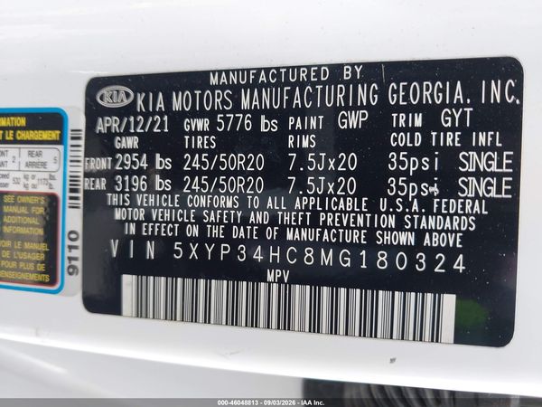 2021 KIA TELLURIDE EX — I9