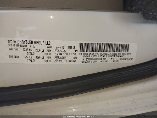 2013 DODGE GRAND CARAVAN SE — I9