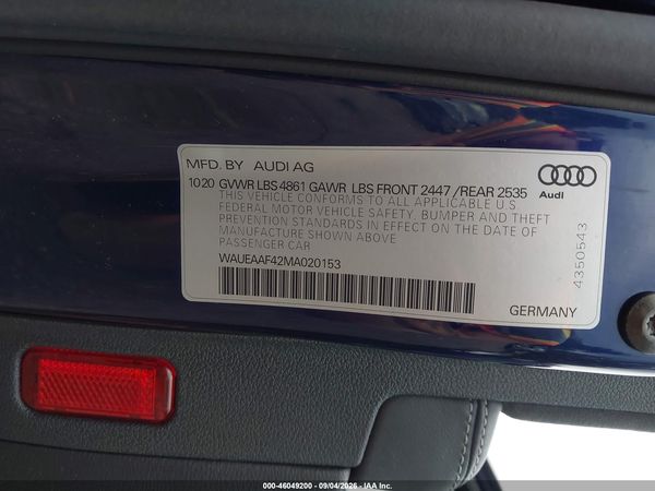 2021 AUDI A4 — I9