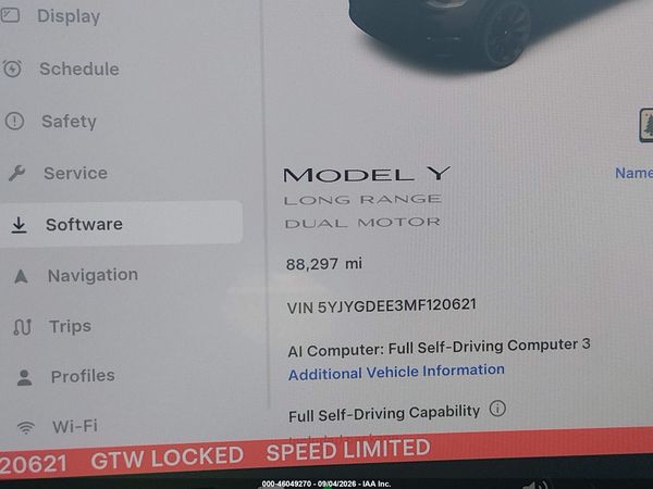 2021 TESLA MODEL Y