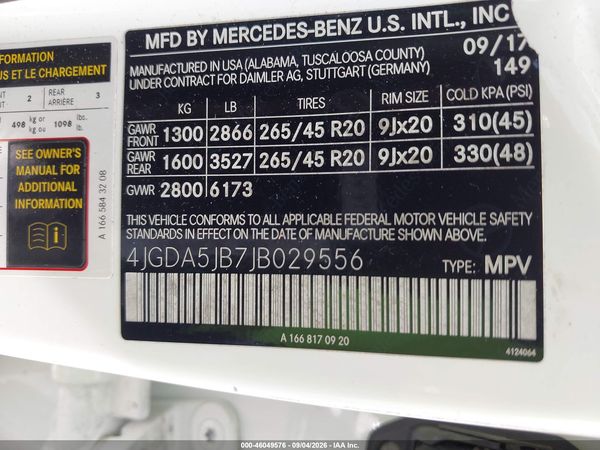 2018 MERCEDES-BENZ GLE 350 GLE350 — I9
