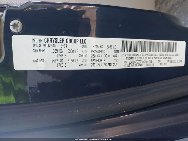 2014 DODGE GRAND CARAVAN SXT — I9