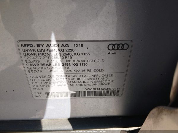 2016 AUDI Q3 2.0T PREMIUM PLUS — I9