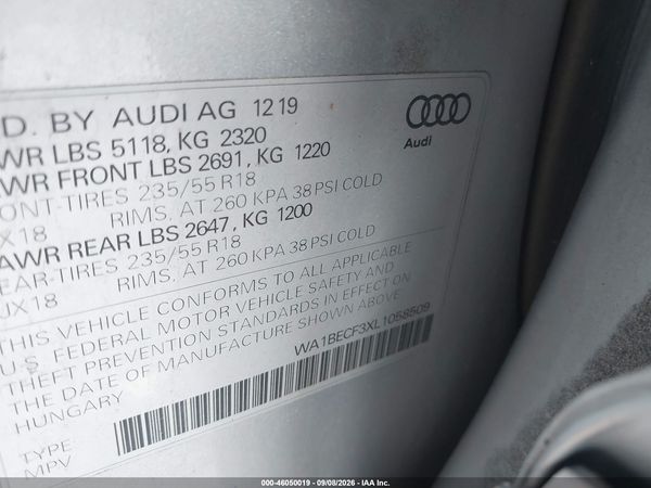 2020 AUDI Q3 — I9