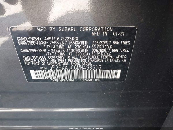 2021 SUBARU FORESTER PREMIUM — I9