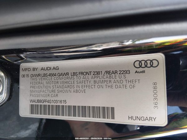 2016 AUDI A3 2.0T PREMIUM — I9