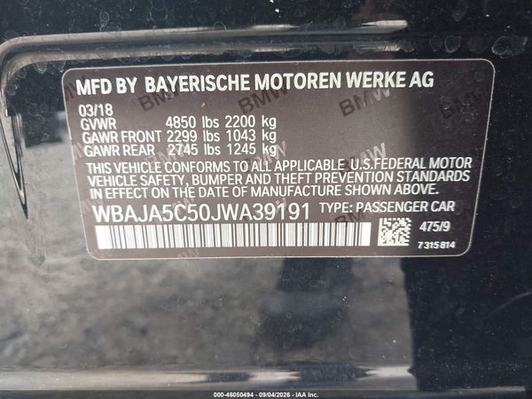 2018 BMW 530I — I9