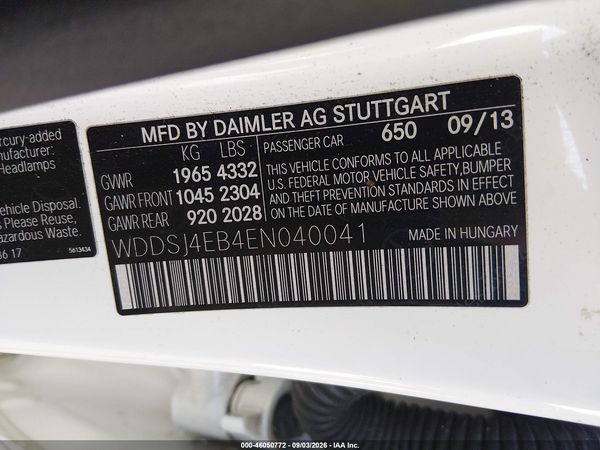 2014 MERCEDES-BENZ CLA 250