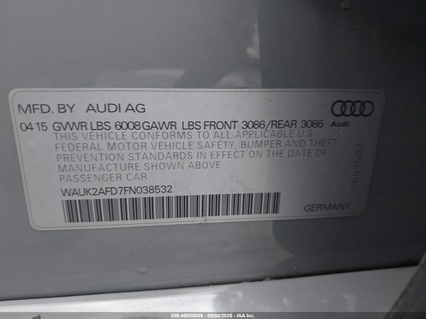 2015 AUDI S8 4.0T — I9
