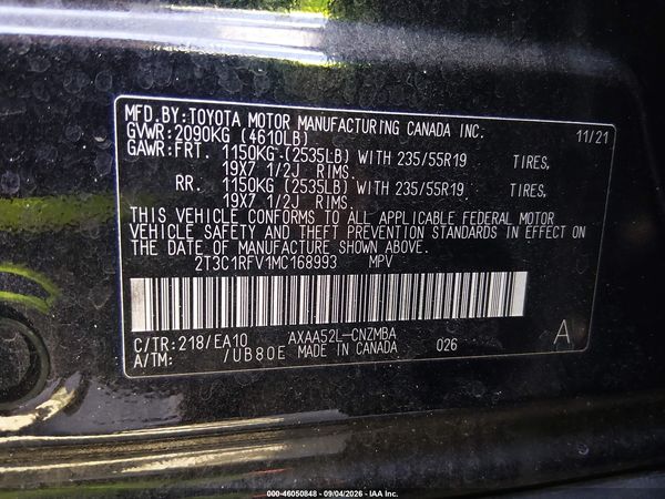2021 TOYOTA RAV4 XLE PREMIUM — I9