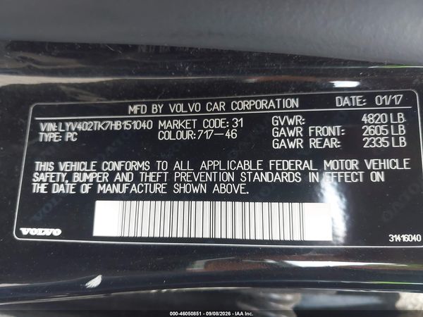 2017 VOLVO S60 INSCRIPTION T5 — I9