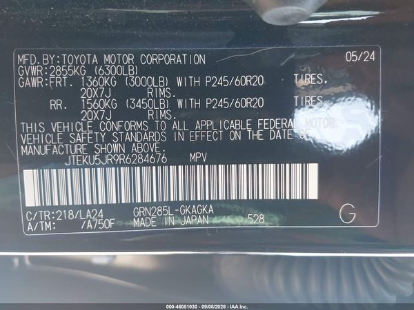 2024 TOYOTA 4RUNNER LIMITED — I9