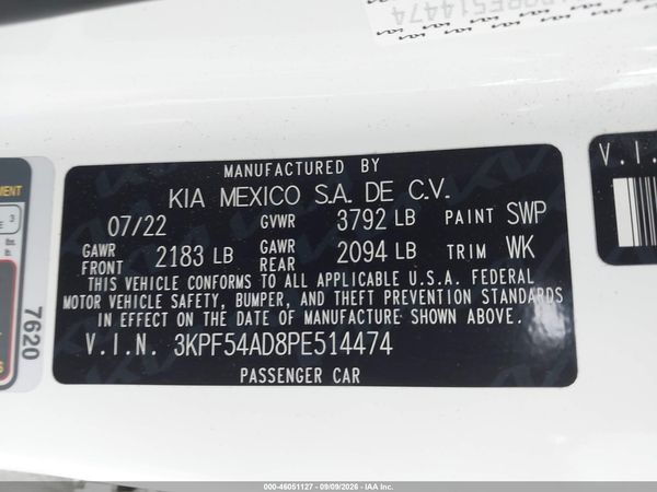 2023 KIA FORTE GT-LINE — I9