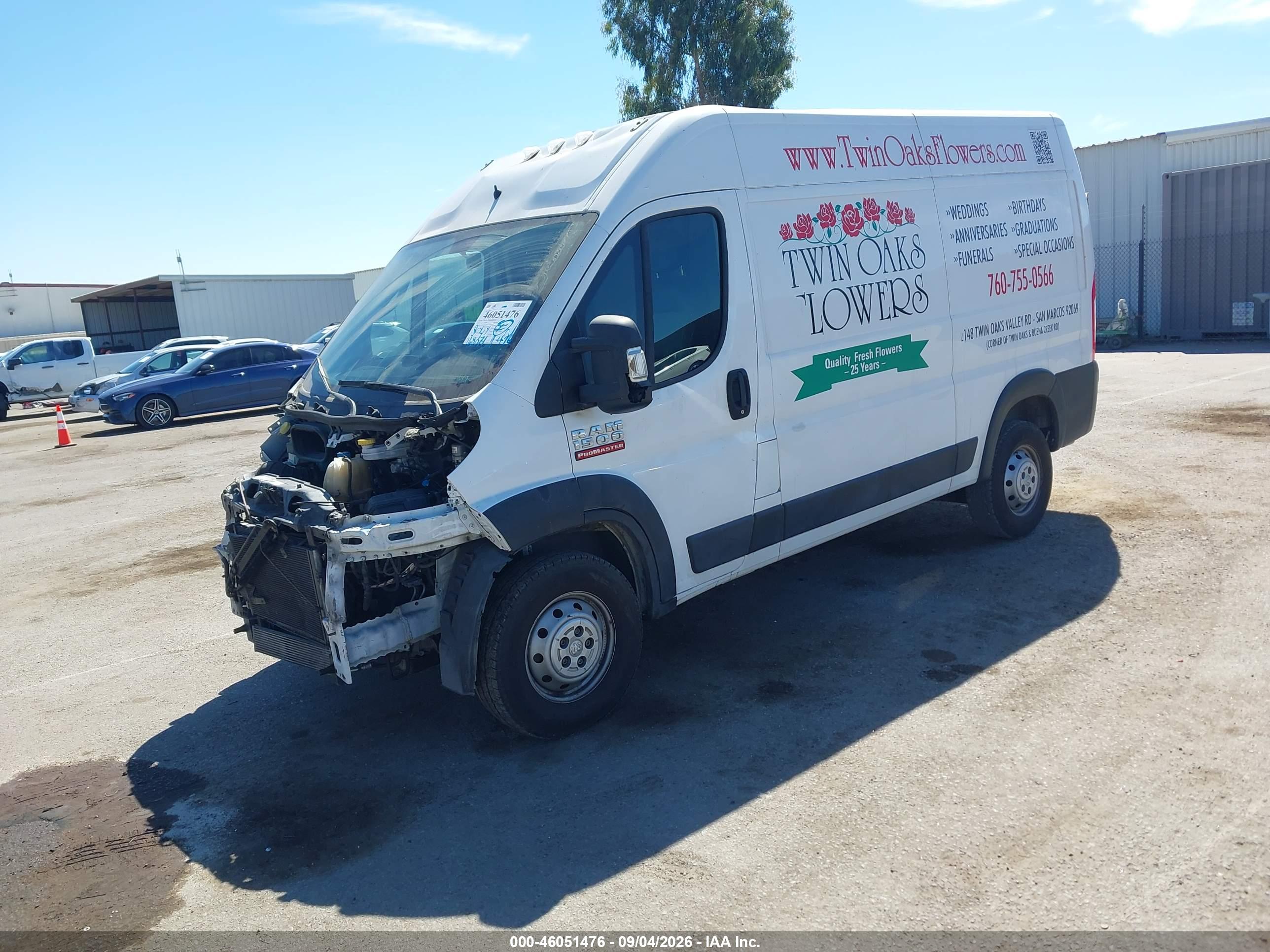 2019 RAM PROMASTER 1500 HIGH ROOF 136 WB — I2