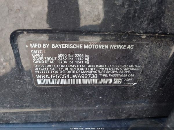 2018 BMW 540I — I9
