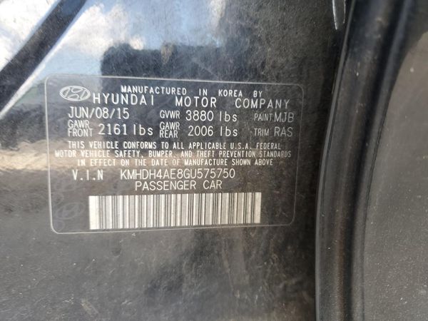 2016 HYUNDAI ELANTRA — VINS