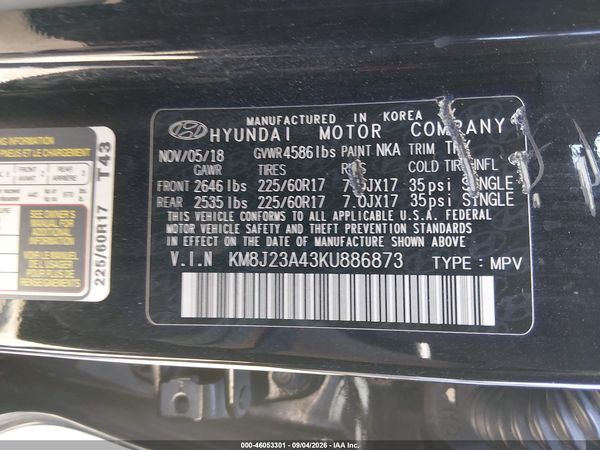 2019 HYUNDAI TUCSON SE — I9