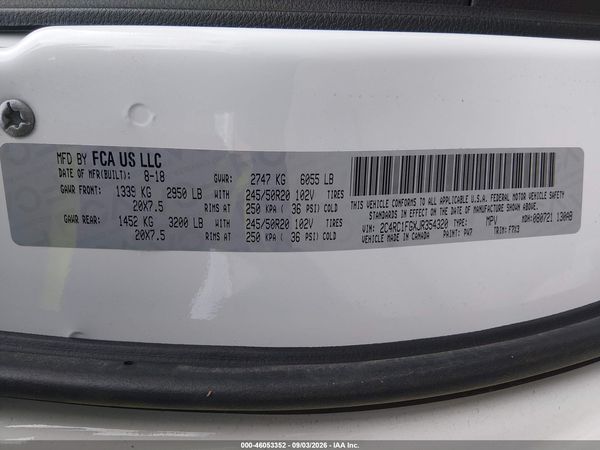 2018 CHRYSLER PACIFICA TOURING PLUS