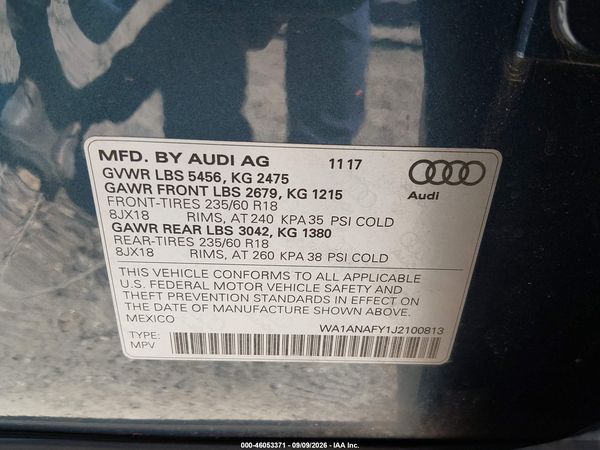 2018 AUDI Q5 — I9