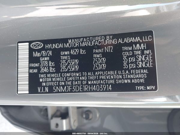 2024 HYUNDAI TUCSON SEL — I9