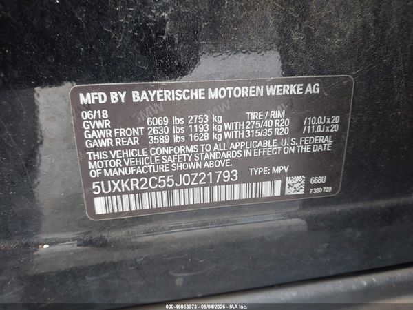 2018 BMW X5 SDRIVE35I — I9