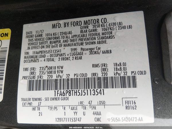 2018 FORD MUSTANG ECOBOOST — I9