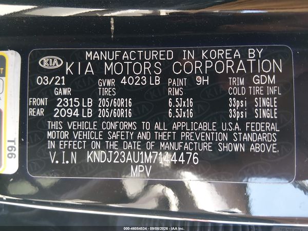2021 KIA SOUL LX — I9