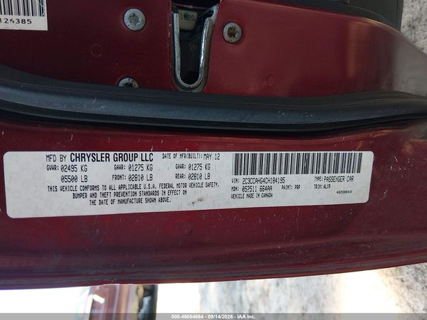 2012 CHRYSLER 300 LIMITED — I9