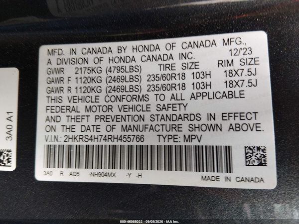 2024 HONDA CR-V EX-L AWD — I9