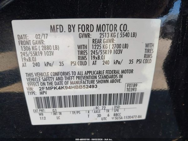 2017 FORD EDGE TITANIUM